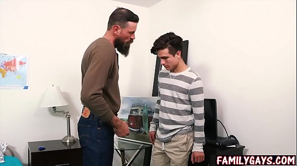 Stepfather shows gay stepson how to use condoms