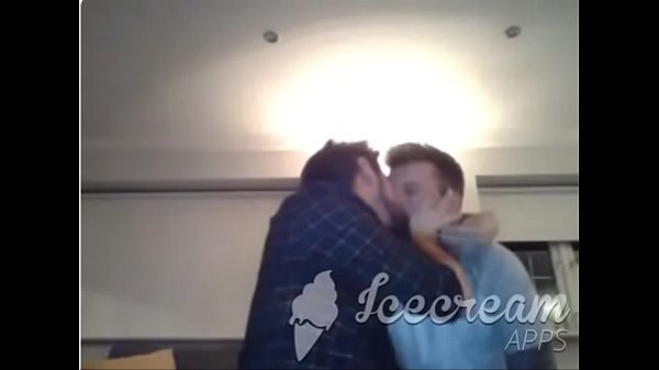 Straight english guys tricked into kissing in webcam