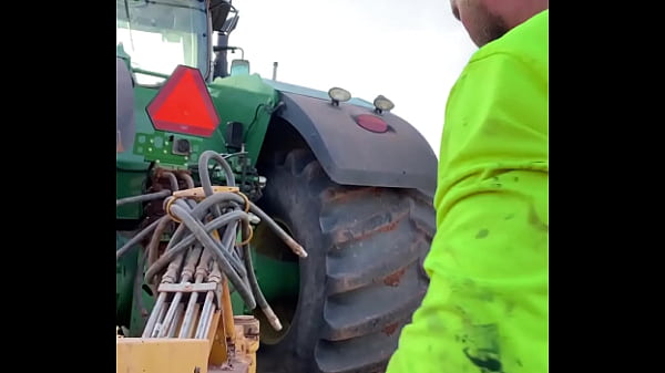 Public striptease of gay farmer