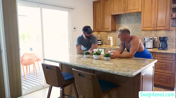 Two stepdad swap Gay stepson and fuck their asses