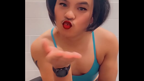 A little tease in a public gym bathroom!