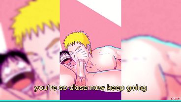 Naruto Sucking Luffy Huge Cock Deepthroat – Intense Gay Blowjob Close Up