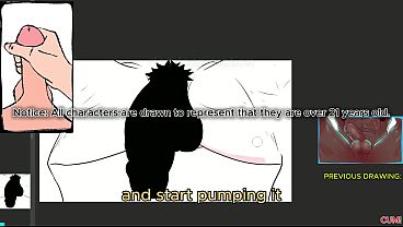 #12 Yaoi Anime Naked Guy with Huge Censored Black Cock Slowly Colored In Until Fully Explicit   Male JOI Masturbation Instructions for Men
